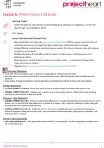 Lesson Plan: Philanthropic End Goals